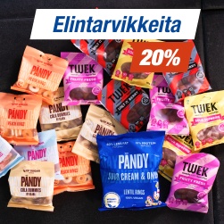 Elintarvikkeita 20 %